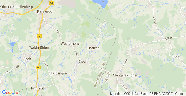 Karte Oberrod im Westerwald