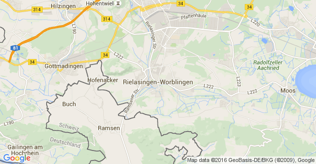 Karte Rielasingen Worblingen