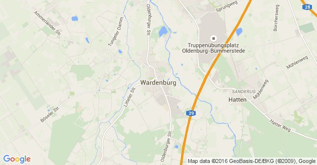 Karte Wardenburg