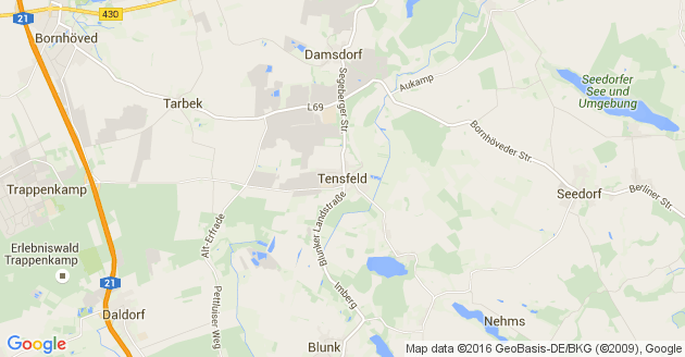 Karte Tensfeld
