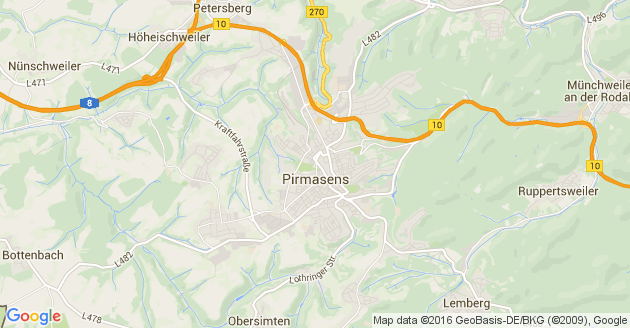 Karte Hirschthal Kreis Pirmasens