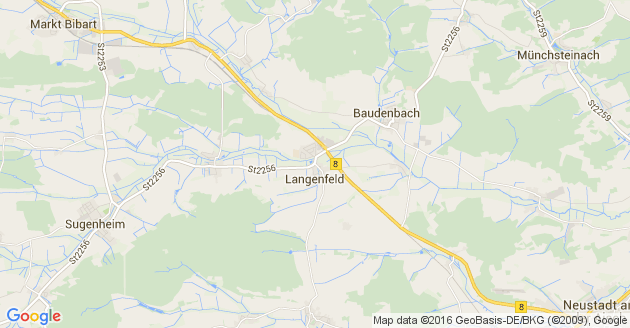 Karte Langenfeld in Mittelfranken