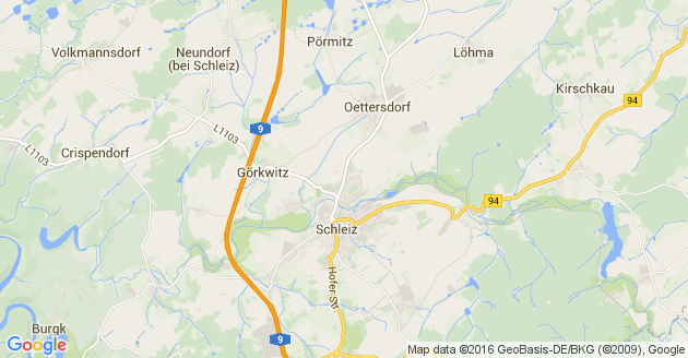 Karte Oettersdorf Kreis Schleiz
