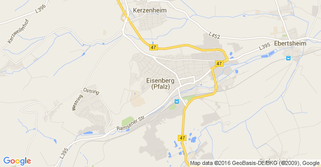 Karte Eisenberg in der Pfalz