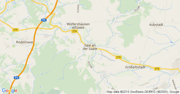 Karte Saal an der Saale