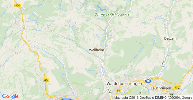 Karte Weilheim Kreis Waldshut