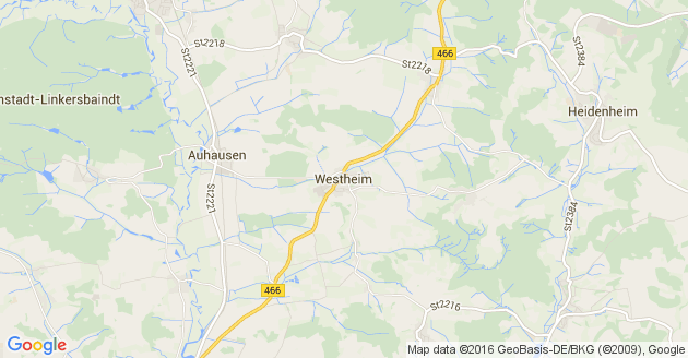 Karte Westheim bei Gunzenhausen