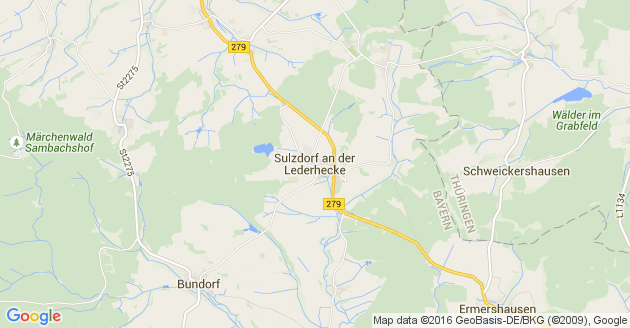 Karte Sulzdorf an der Lederhecke