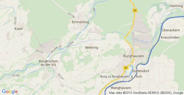 Karte Mehring Kreis Altötting