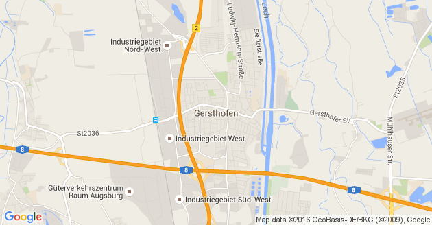 Karte Gersthofen