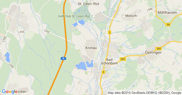 Karte Kronau in Baden