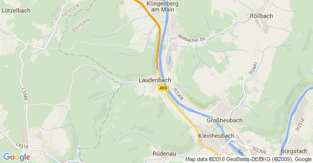 Karte Laudenbach in Unterfranken