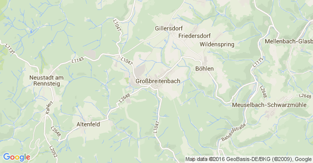 Karte Großbreitenbach