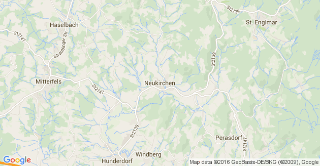 Karte Neukirchen bei Bogen in Niederbayern