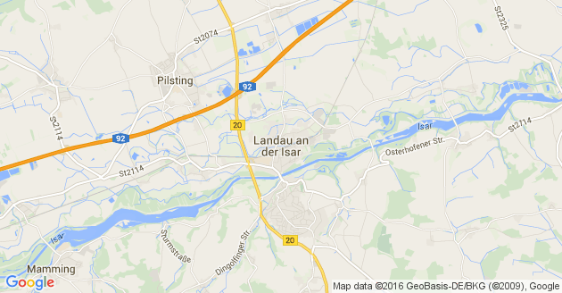 Karte Landau an der Isar