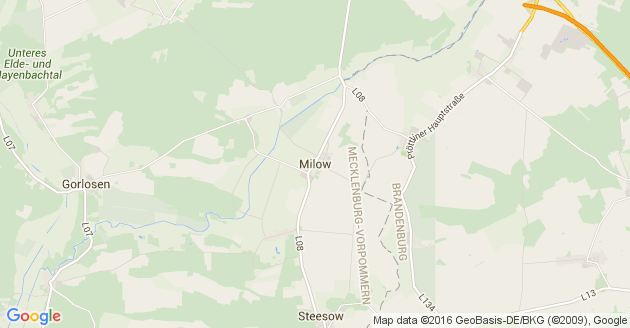 Karte Milow bei Ludwigslust