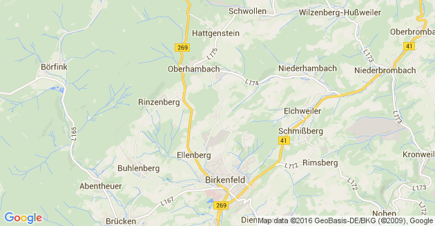 Karte Gollenberg bei Birkenfeld