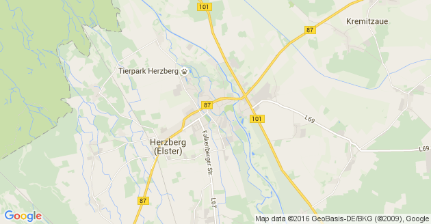 Karte Schönewalde bei Herzberg