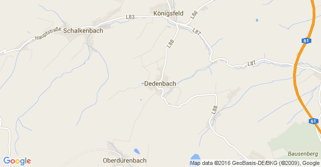 Karte Dedenbach