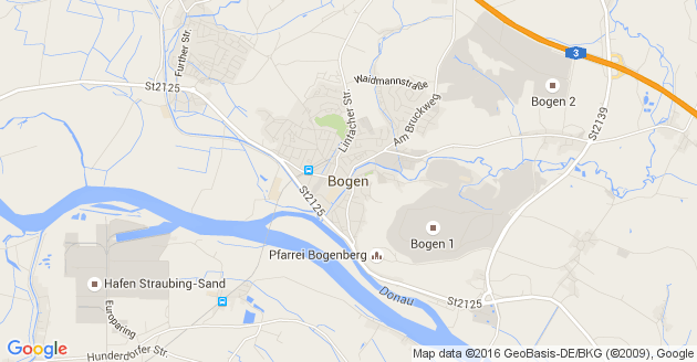 Karte Bogen in Niederbayern