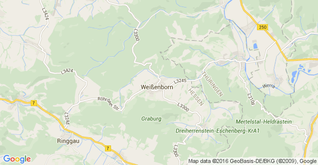 Karte Weißenborn bei Eschwege