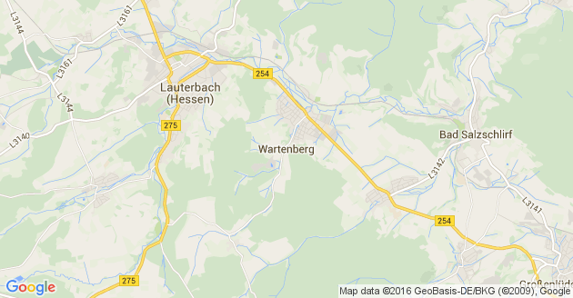 Karte Wartenberg in Hessen