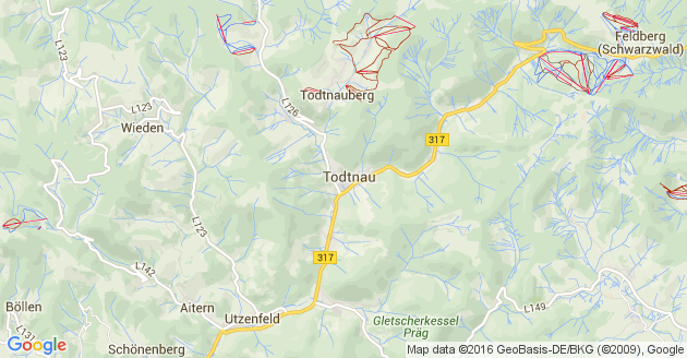 Karte Wieden im Schwarzwald