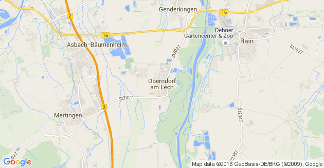 Karte Oberndorf am Lech