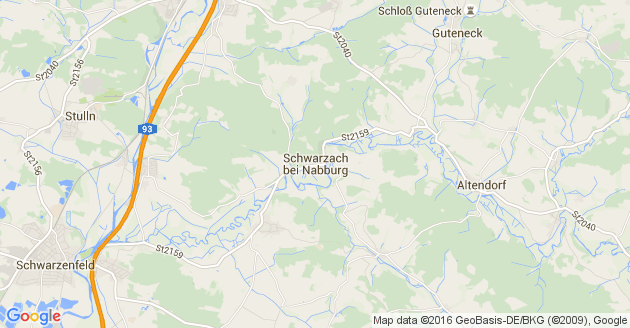 Karte Schwarzach bei Nabburg