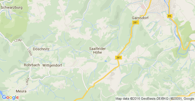 Karte Saalfelder Höhe