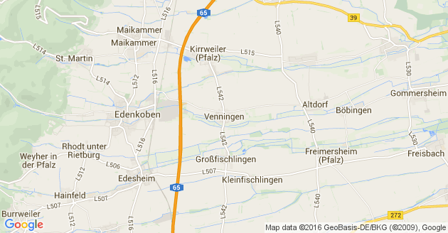 Karte Venningen