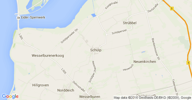 Karte Schülp in Dithmarschen