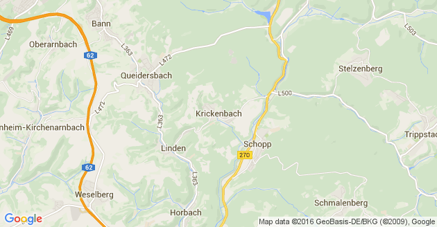 Karte Krickenbach