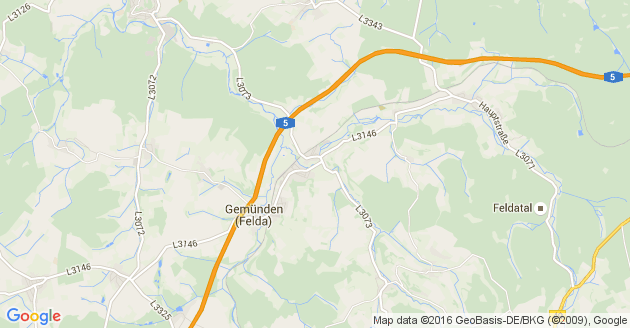 Karte Gemünden an der Felda