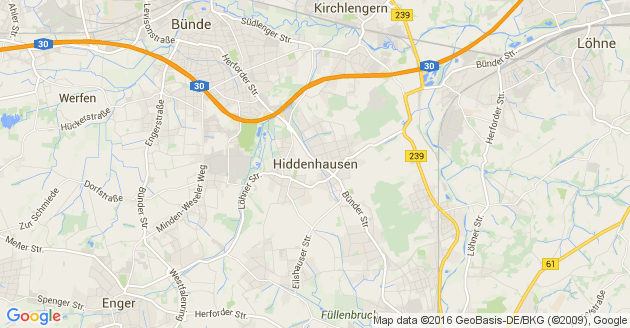 Karte Hiddenhausen