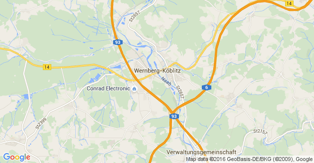 Karte Wernberg Köblitz