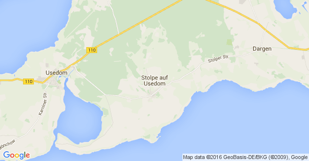 Karte Stolpe auf Usedom