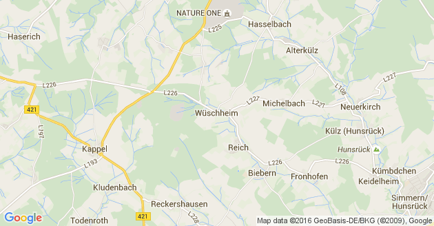 Karte Wüschheim im Hunsrück