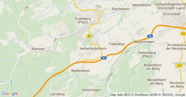 Karte Hettenleidelheim