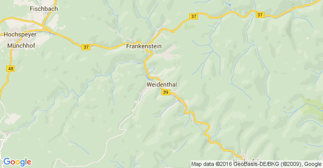 Karte Weidenthal in der Pfalz