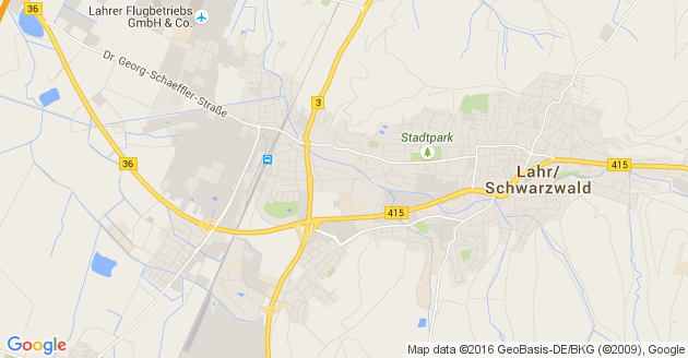 Karte Lahr im Schwarzwald
