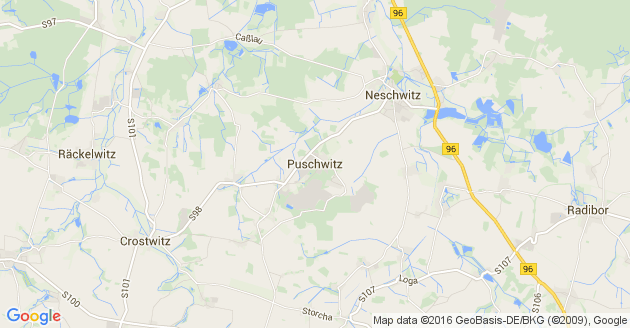 Karte Puschwitz bei Bautzen