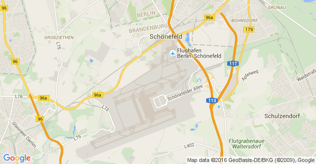 Karte Schönefeld bei Berlin