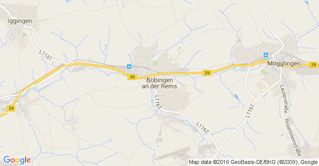 Karte Böbingen an der Rems