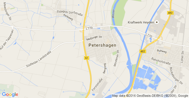 Karte Minden in Westfalen    