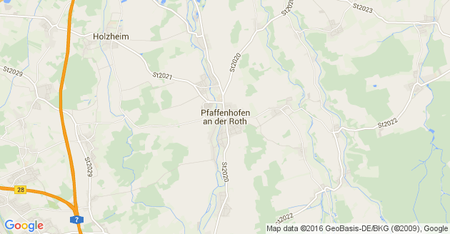 Karte Pfaffenhofen an der Roth