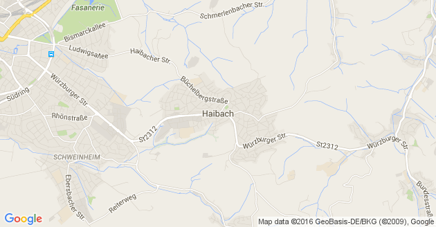 Karte Haibach in Unterfranken