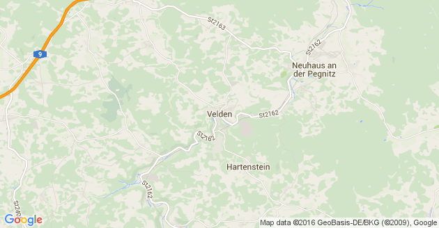 Karte Velden in Mittelfranken