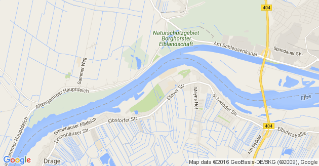 Karte Drage an der Elbe