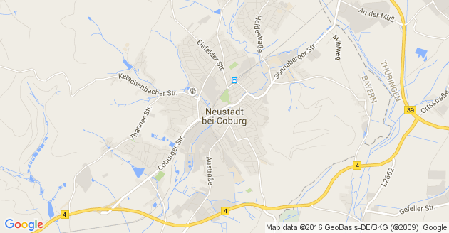 Karte Neustadt bei Coburg